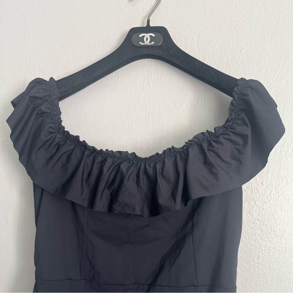 Bleu Rod Beattie Strapless Ruffle Overlay Black Monokini Maillot Swimsuit 14 - Picture 7 of 14